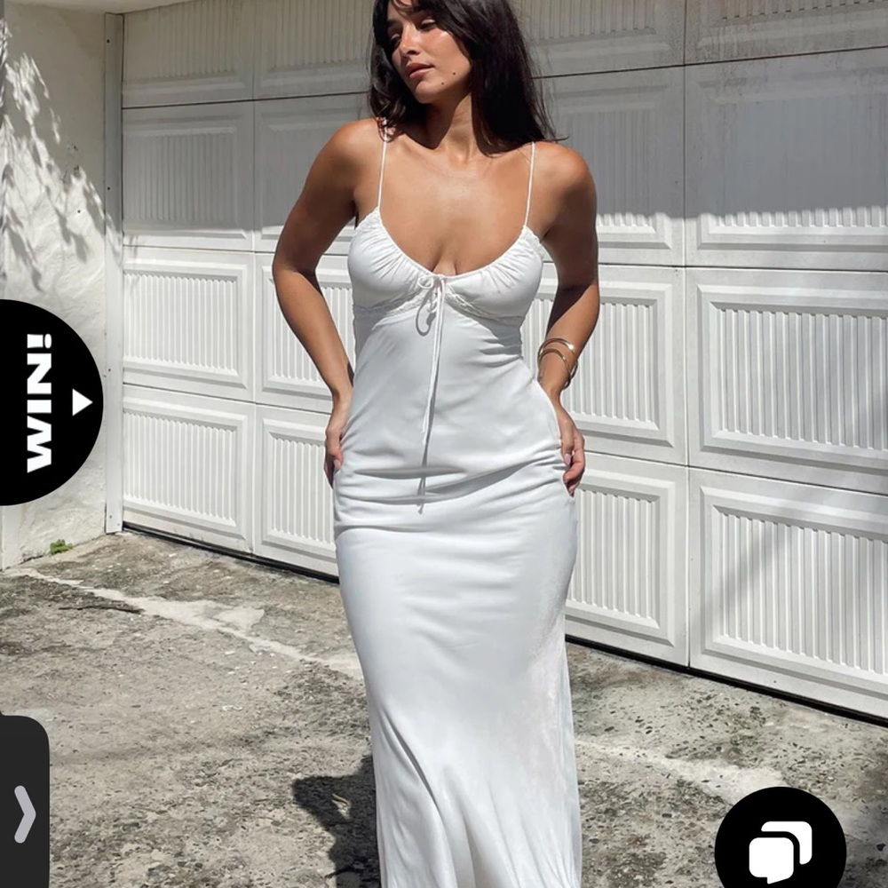 Princess Polly Emily Maxi Dress White - Size 4